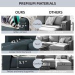 Modern 79-Inch Convertible Sectional Sofa - Dark Grey