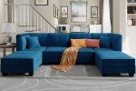 Vongrasig 6-Piece Modular Velvet Sectional Sofa