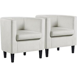 Beige Velvet Accent Chairs - Modern & Comfortable