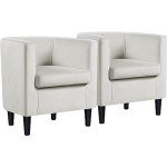 Beige Velvet Accent Chairs - Modern & Comfortable