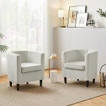 Beige Velvet Accent Chairs - Modern & Comfortable