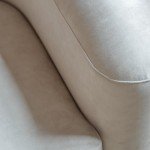 Cream Velvet Modern 4-Seater Curved Sofa