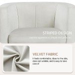 Beige Velvet Accent Chairs - Modern & Comfortable