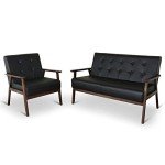 Mid-Century Modern Sofa Set with Loveseat & Chairs