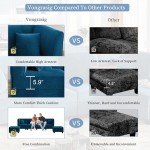 Vongrasig 6-Piece Modular Velvet Sectional Sofa