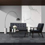 Mid-Century Modern Sofa Set with Loveseat & Chairs
