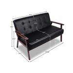Mid-Century Modern Sofa Set with Loveseat & Chairs