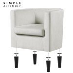 Beige Velvet Accent Chairs - Modern & Comfortable