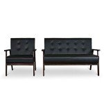 Mid-Century Modern Sofa Set with Loveseat & Chairs