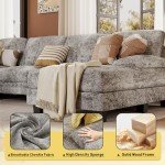 Grey U-Shaped Sectional Couch for Small Spaces