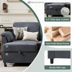 Gray Convertible Sectional Sofa with Removable Pillows