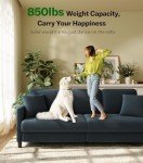 Welzona 83" Comfy Loveseat Sofa in Blue Grey