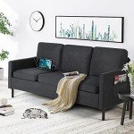 Mid Century Modern 3-Seat Sectional Sofa with USB