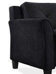 Lifestyle Solutions CCHRFKS3M26BKVA Harrington Sofa, Black