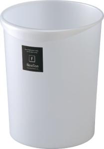 Squirrel Round Metallic White Trash Can 2.8 Gallon
