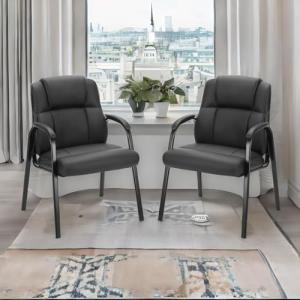 Set of 2 Big and Tall PU Leather Chairs
