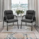 Set of 2 Big and Tall PU Leather Chairs