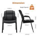 Set of 2 Big and Tall PU Leather Chairs