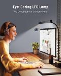 LED Desk Lamp with Adjustable Gooseneck and Touch Control