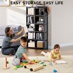 Mavivegue 12-Cube Metal Storage Bookcase - Black