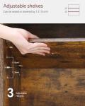 SUNMORY 6 Tier Rustic Tree Bookshelf with Storage