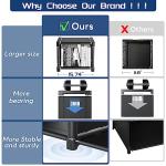 Mavivegue 12-Cube Metal Storage Bookcase - Black