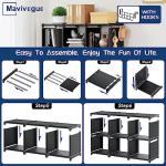 Mavivegue 12-Cube Metal Storage Bookcase - Black