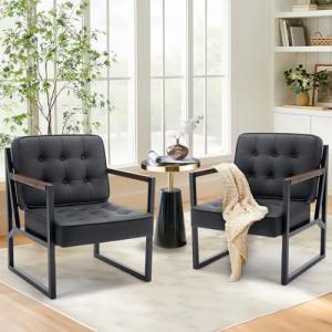 Set of 2 Mid Century Modern Accent Chairs