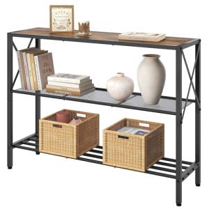 Hoctieon Rustic 3-Tier Console Table for Entryway