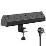 USB C Desk Clamp Power Strip with Fast Charging