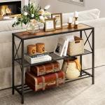 Hoctieon Rustic 3-Tier Console Table for Entryway
