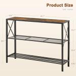 Hoctieon Rustic 3-Tier Console Table for Entryway
