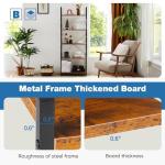 DUMOS 5-Tier Rustic Brown Bookshelf and Storage