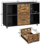 Yaheetech 2-Drawer Lateral Filing Cabinet with Storage