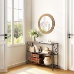 Hoctieon Rustic 3-Tier Console Table for Entryway