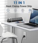 USB C Desk Clamp Power Strip with Fast Charging