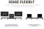 TAVR Adjustable Dual Monitor Stand Riser Black