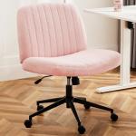 DUMOS Pink Criss Cross Rolling Chair for Home