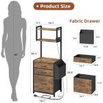 3-Drawer File Cabinet with Charging Station