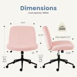DUMOS Pink Criss Cross Rolling Chair for Home