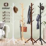 Freestanding Coat Rack with 8 Hooks and Adjustable Height