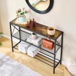 Hoctieon Rustic 3-Tier Console Table for Entryway