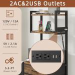 3-Drawer File Cabinet with Charging Station