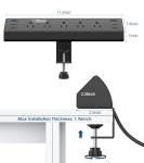 USB C Desk Clamp Power Strip with Fast Charging