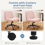 DUMOS Pink Criss Cross Rolling Chair for Home