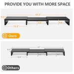 TAVR Adjustable Dual Monitor Stand Riser Black