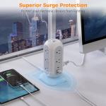 TESSAN 11-Outlet Surge Protector Power Strip Tower