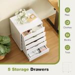 5 Drawer Mobile Storage Chest with Wheels