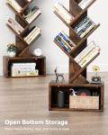 6-Tier Tree Bookshelf with Light and Storage