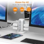 TESSAN 11-Outlet Surge Protector Power Strip Tower